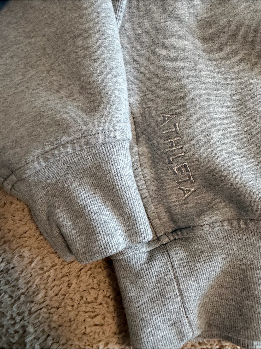 Athleta Heather Grey Crewneck Sweatshirt Size XS - Picture 3 of 5